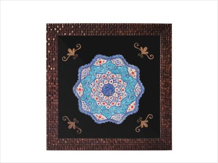 تابلو بشقاب مسی میناکاری 16 سانتی متری