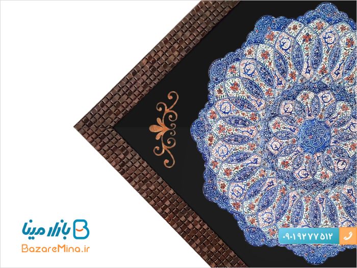 قاب بشقاب میناکاری 25 سانتی متری
