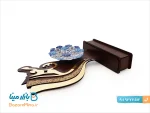 تندیس چوبی و میناکاری طرح معلم