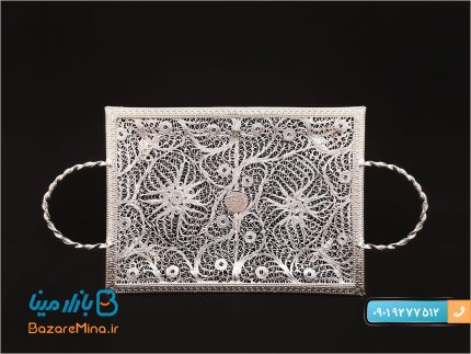 هنر ملیله کاری اصفهان صنایع دستی محبوب ایرانی سرویس قهوه خوری تک نفره ملیله کاری