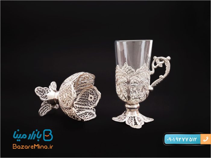سرویس قهوه خوری تک نفره ملیله کاری