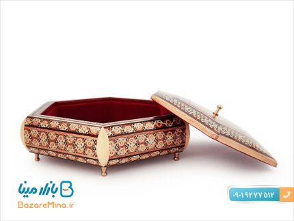 شکلات خوری 6 ضلعی خاتم کاری