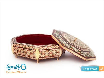 شکلات خوری خاتم کاری 8 ضلعی