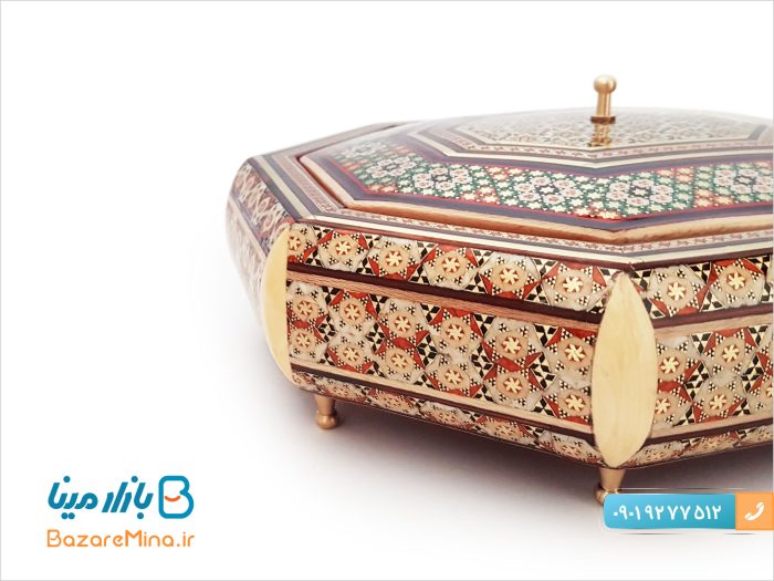 شکلات خوری خاتم کاری 8 ضلعی