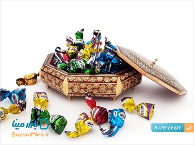 شکلات خوری خاتم کاری 8 ضلعی