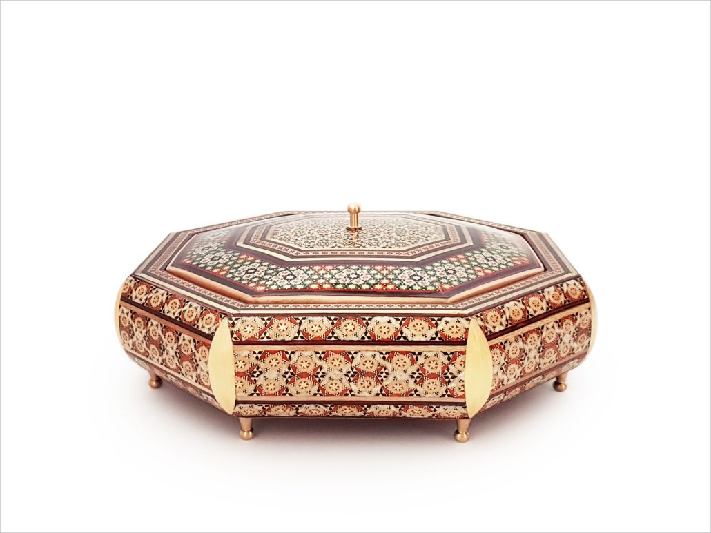 شکلات خوری خاتم کاری 8 ضلعی