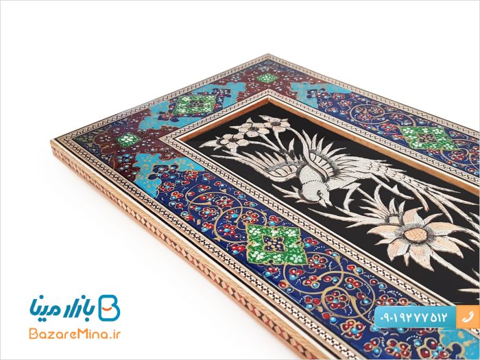 تابلوی قلمزنی با قاب نقاشی تذهیب