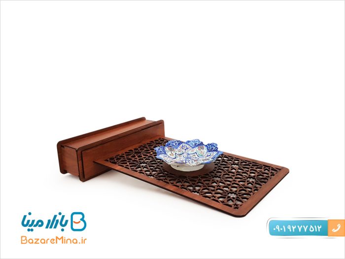 تندیس مشبک چوبی و میناکاری طرح پارسه