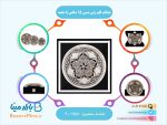 بشقاب قلم زنی مسی 15 سانتی با جعبه