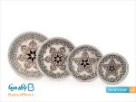بشقاب قلمزنی مسی 15 سانتی طرح اسلیمی