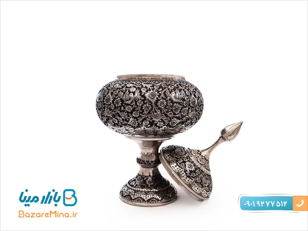 گز خوری قلمزنی گل و مرغ