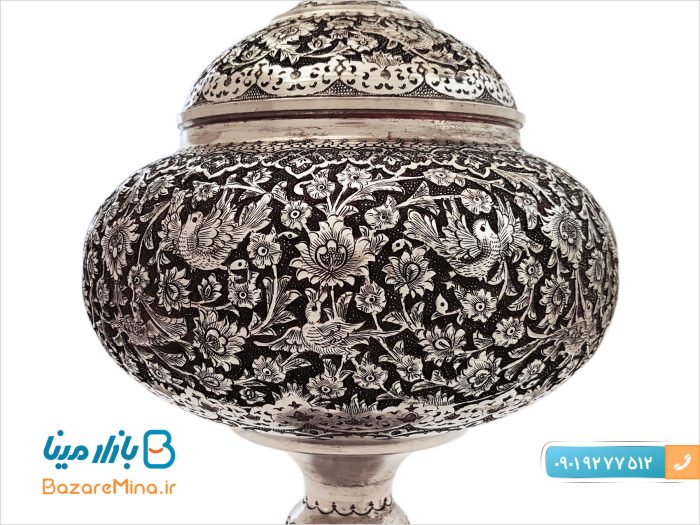گز خوری قلمزنی گل و مرغ