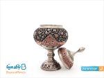 شکلات خوری پایه دار مسی قلمزنی