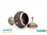 شکلات خوری پایه دار مسی قلمزنی