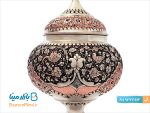 شکلات خوری پایه دار مسی قلمزنی