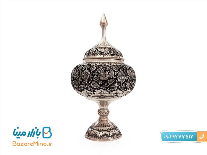 شکلات خوری پایه دار قلمزنی مسی