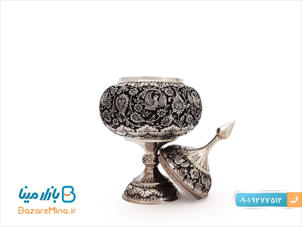 شکلات خوری پایه دار قلمزنی مسی
