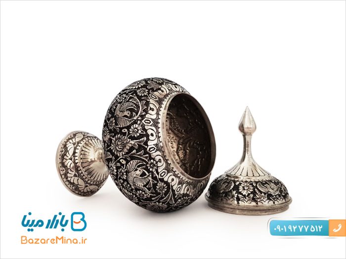 شکلات خوری پایه دار قلمزنی مسی