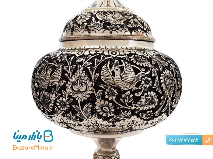 شکلات خوری پایه دار قلمزنی مسی