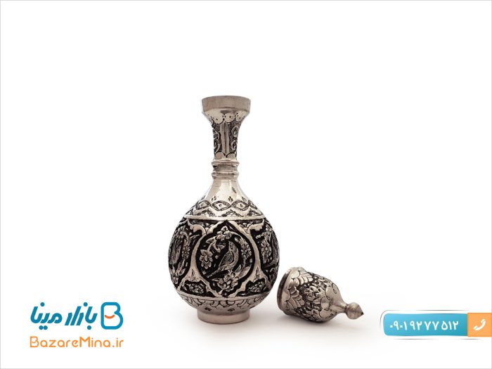 تنگ قلم زنی گل و مرغ اصفهان