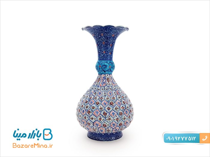 گلدان شکم دار میناکاری