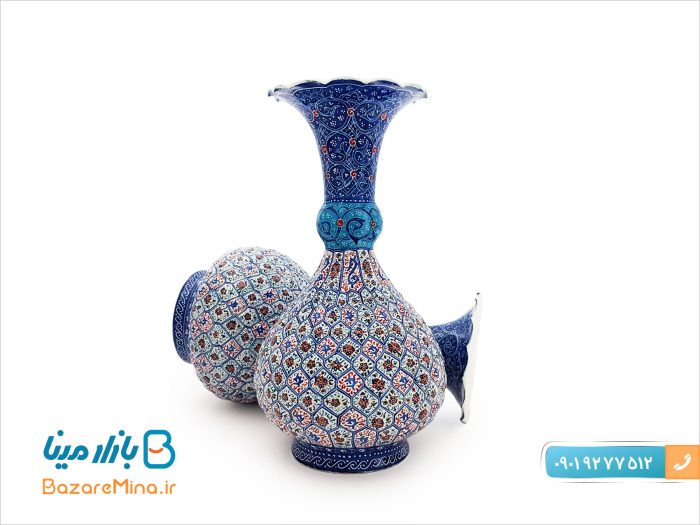 گلدان شکم دار میناکاری