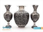 بلونی مسی قلم زنی طرح گل و مرغ