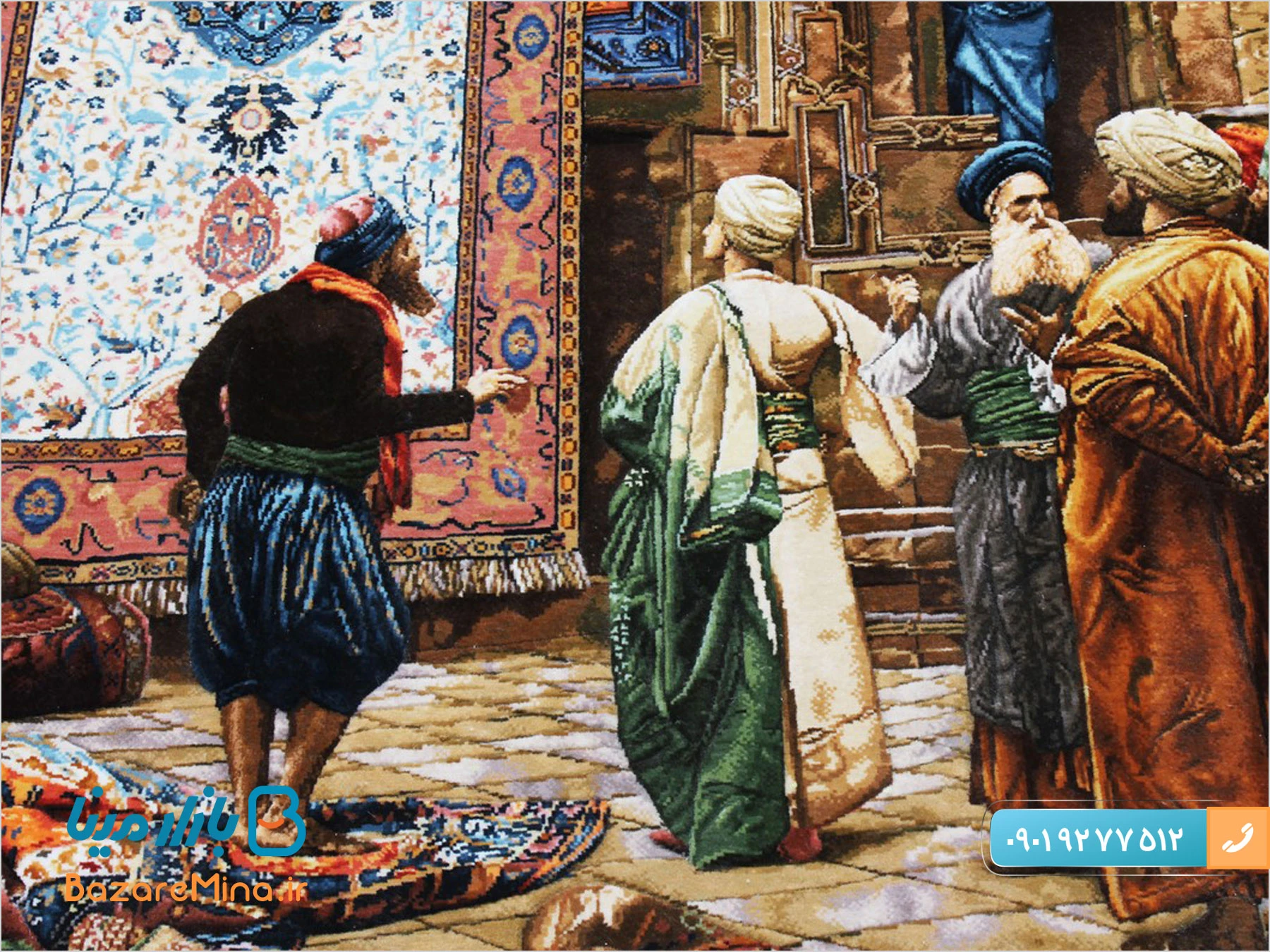 تابلو فرش دستباف اصفهان و تبریز را بهتر بشناسیم تابلو فرش دستباف