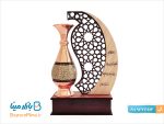 تندیس گلدان مس و خاتم
