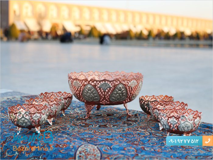 آجیل خوری مسی قلم زنی