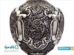 گلدان قلم زنی برجسته