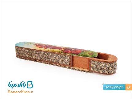 قلمدان خاتم کاری نقاشی چهره