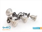 شمعدان قلم زنی نقره نما