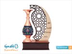 تندیس گلدان مس و پرداز