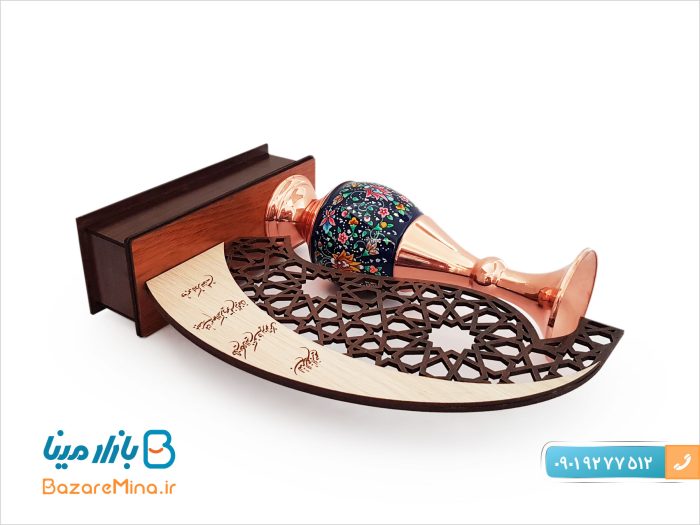 تندیس گلدان مس و پرداز