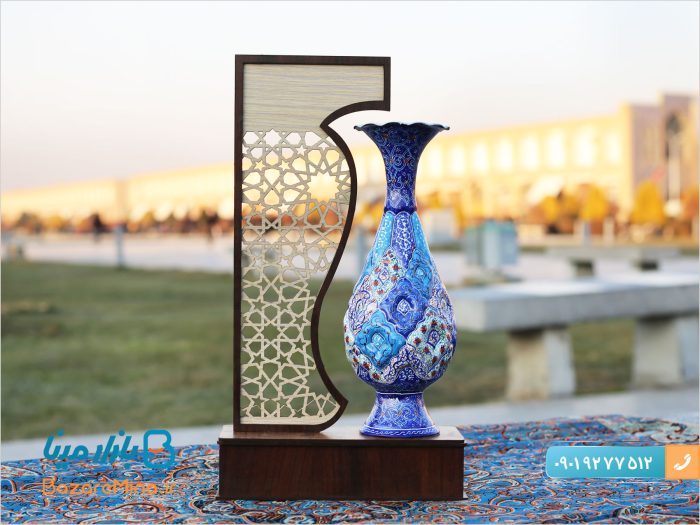 تندیس گلدان میناکاری سایز بزرگ