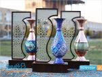 تندیس گلدان میناکاری سایز بزرگ