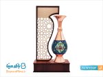 تندیس گلدان مس و پرداز