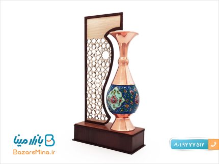 تندیس گلدان مس و پرداز