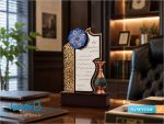 تندیس میناکاری و فیروزه کوبی لوح تقدیر طرح صدرا