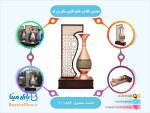 تندیس گلدان خاتم کاری سایز بزرگ