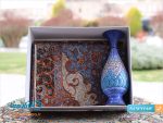 باکس هدیه ترمه و گلدان میناکاری
