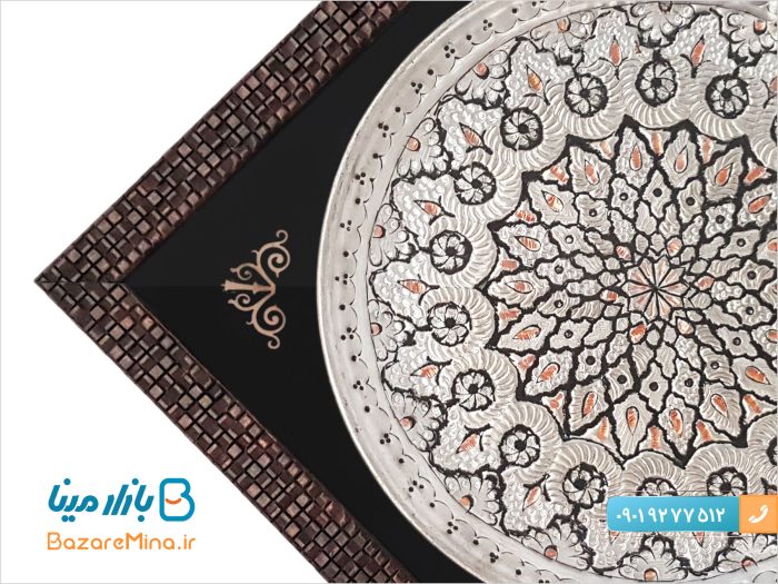 تابلوی قلمزنی بشقاب مسی
