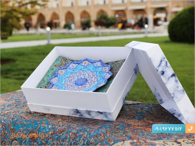 ترمه و بشقاب میناکاری