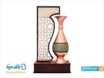 تندیس گلدان خاتم کاری سایز بزرگ