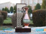 تندیس گلدان خاتم کاری سایز بزرگ