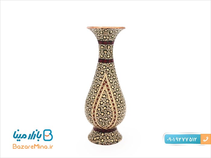 گلدان تمام خاتم کاری