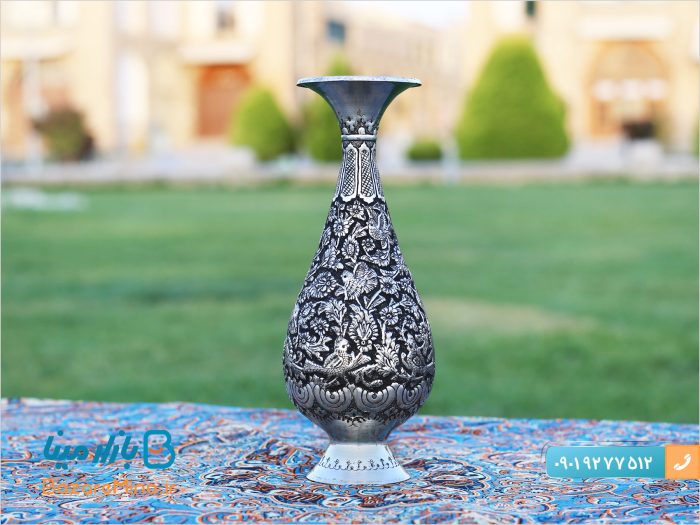 گلدان مسی قلمزنی