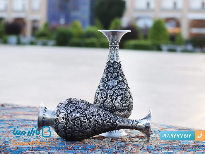 گلدان مسی قلمزنی