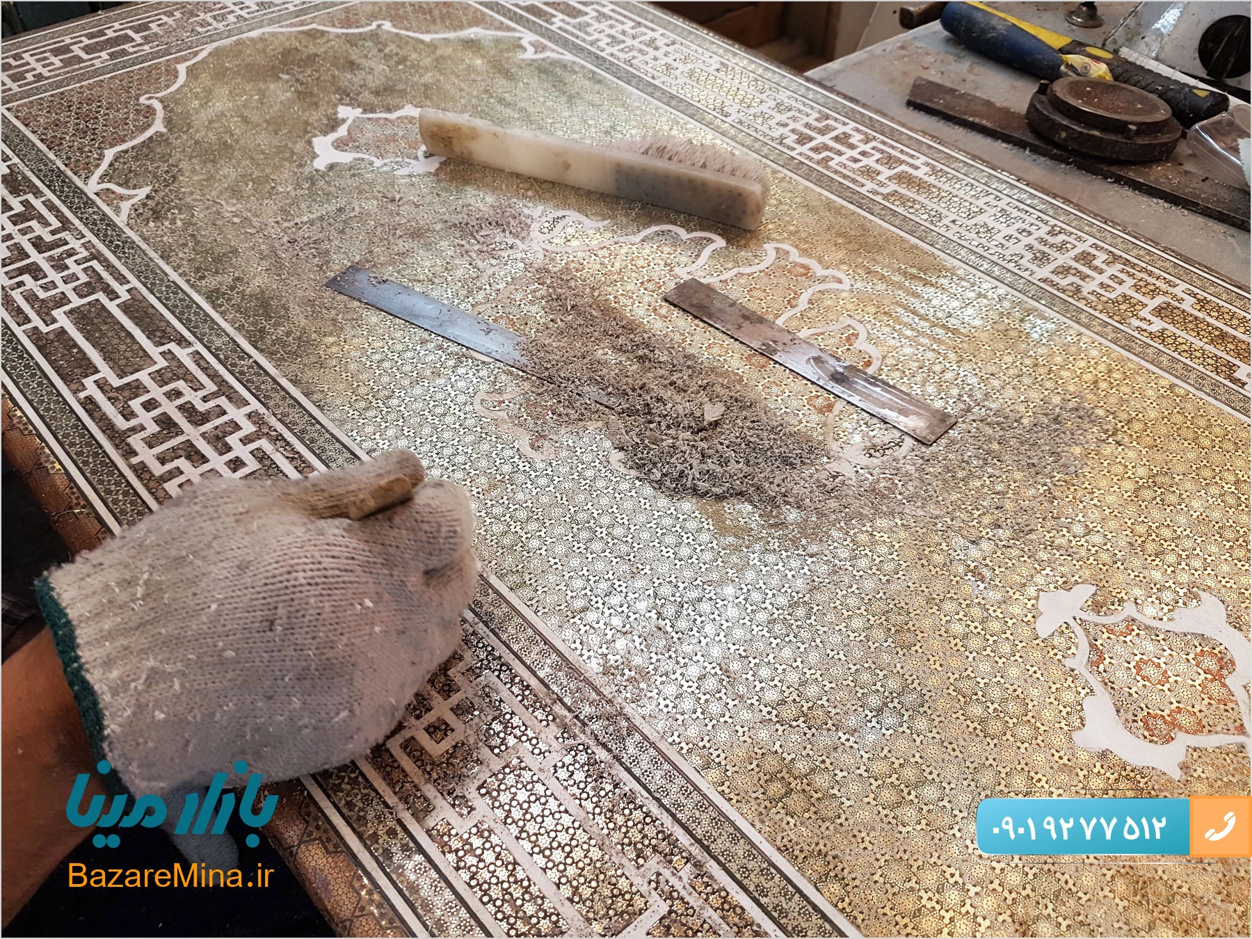 خاتم در معرق کاری اصفهان چیست؟ خاتم در معرق کاری